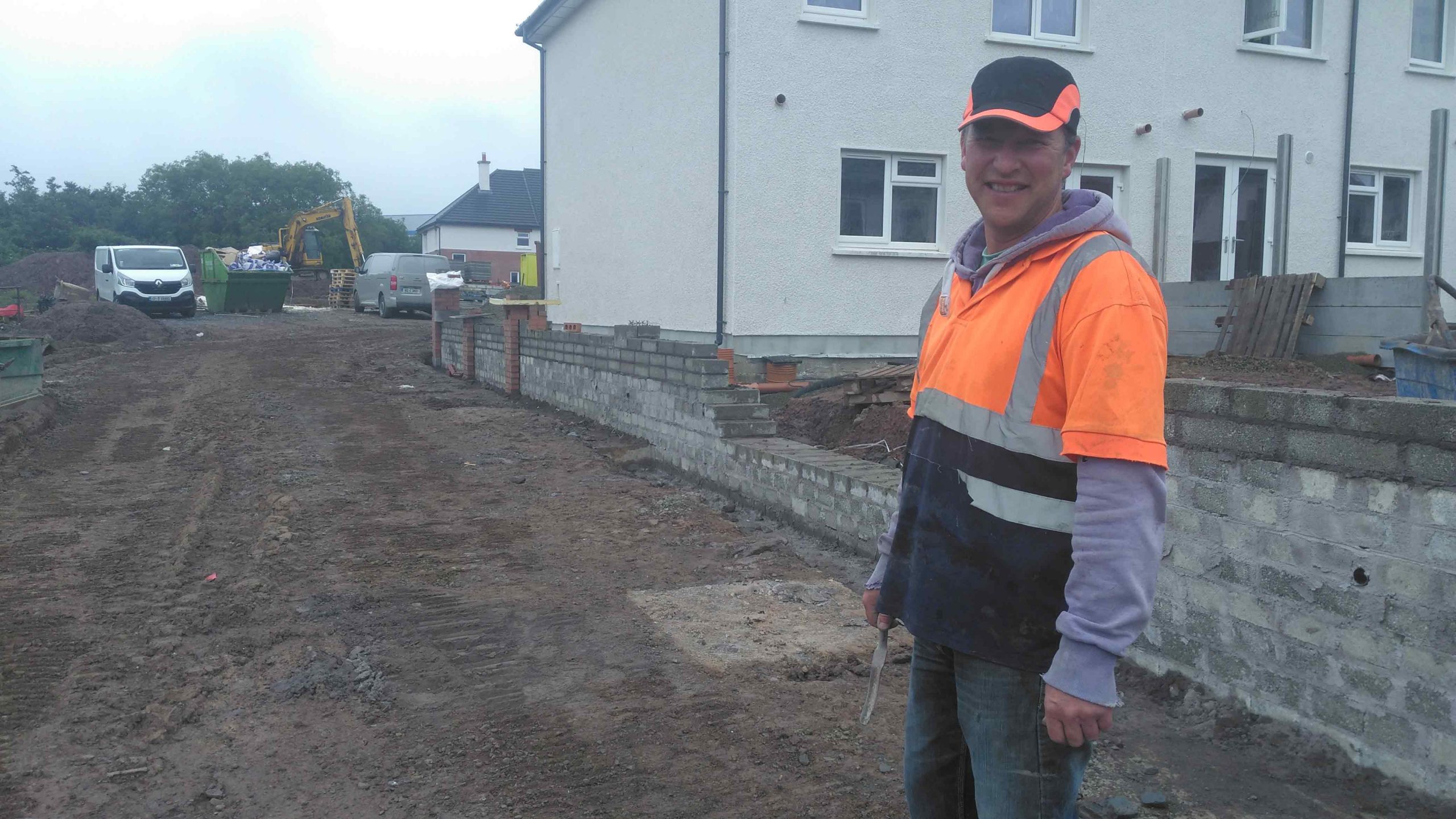 Finished brickwork on a new build